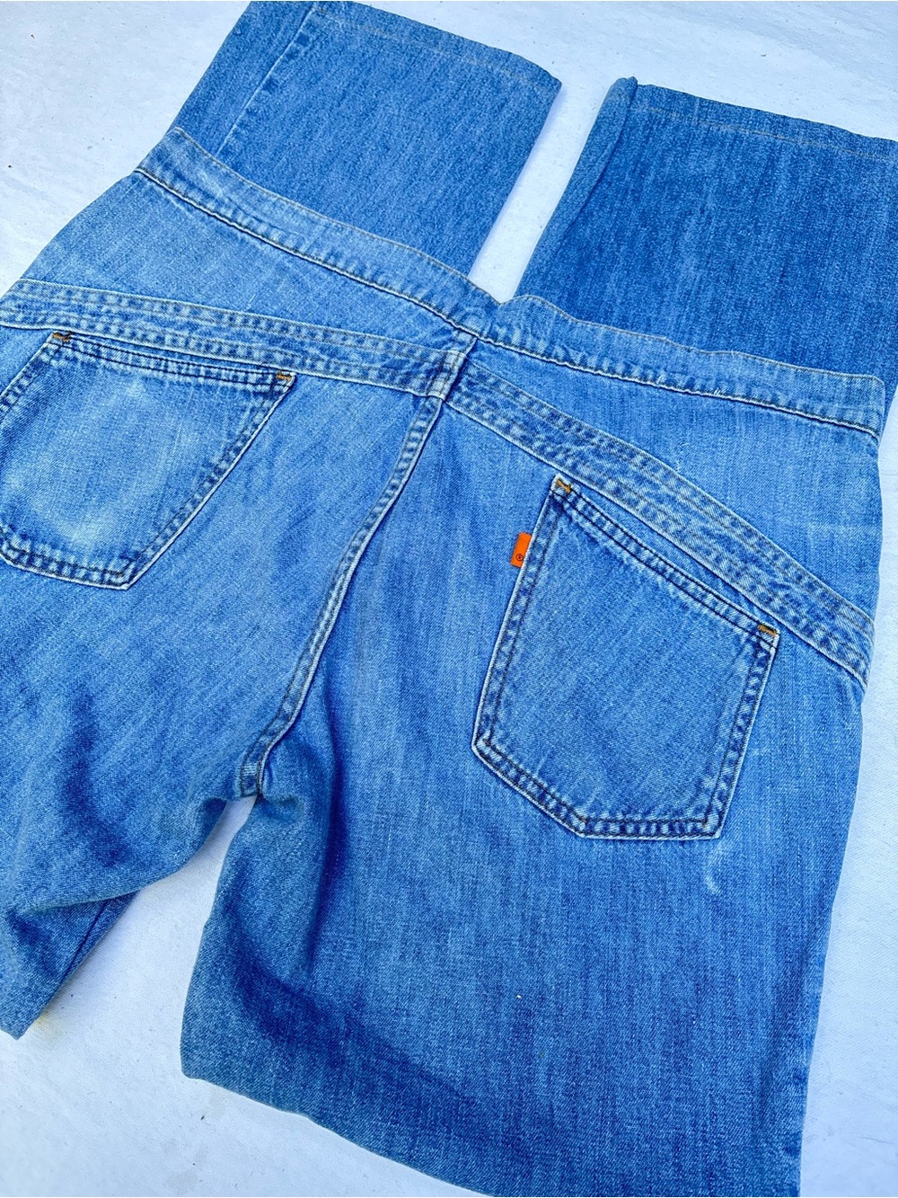 Vintage 70s Orange Tab Levi’s Women’s Zipper Pockets 17 inch waist